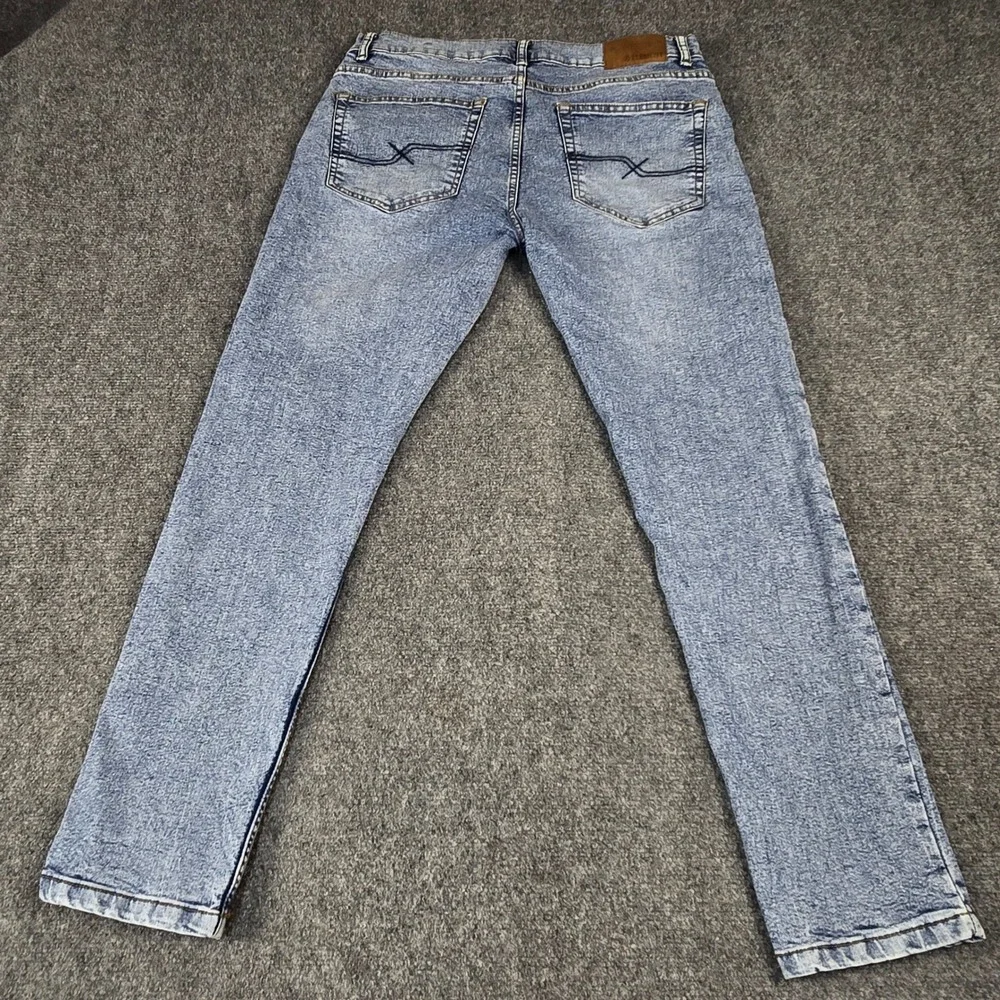 Element Mens Slim Fit Jeans Light Wash Acid Blue Denim Stretch Pants